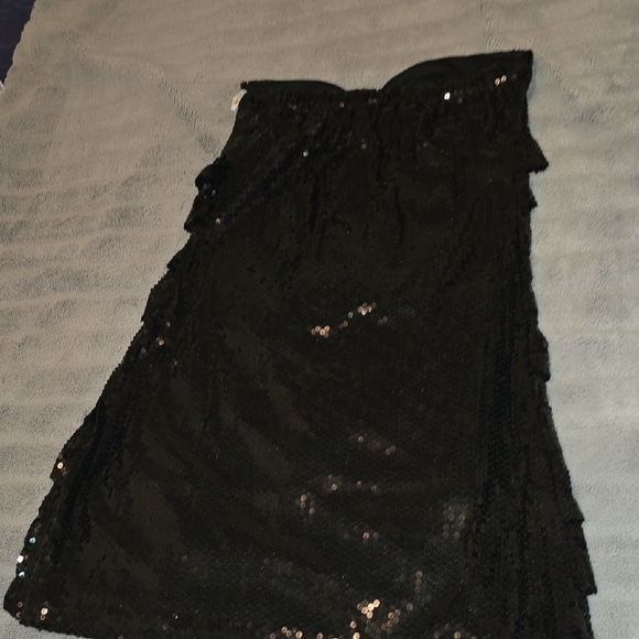 Rachel & Chloé Black Sleeveless Sequins Strerch Dress Size Large - Picture 5 of 9